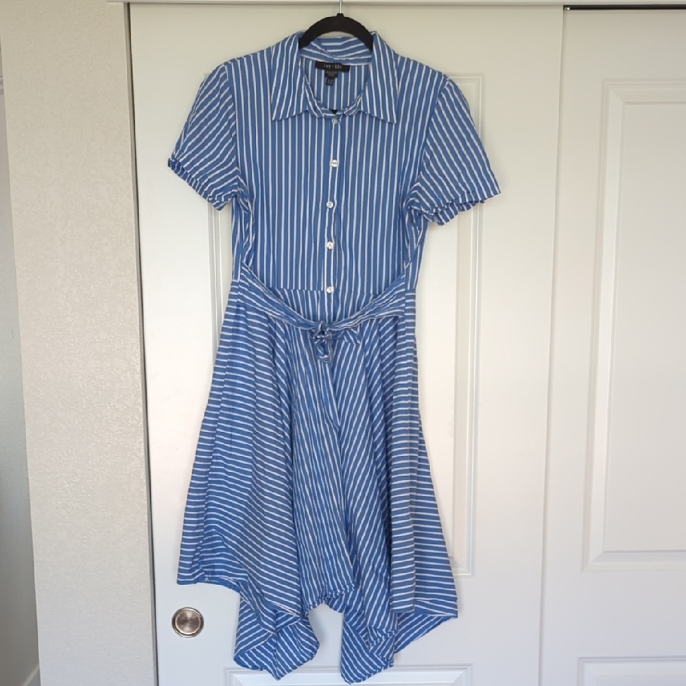 Blue Striped Women's Dress